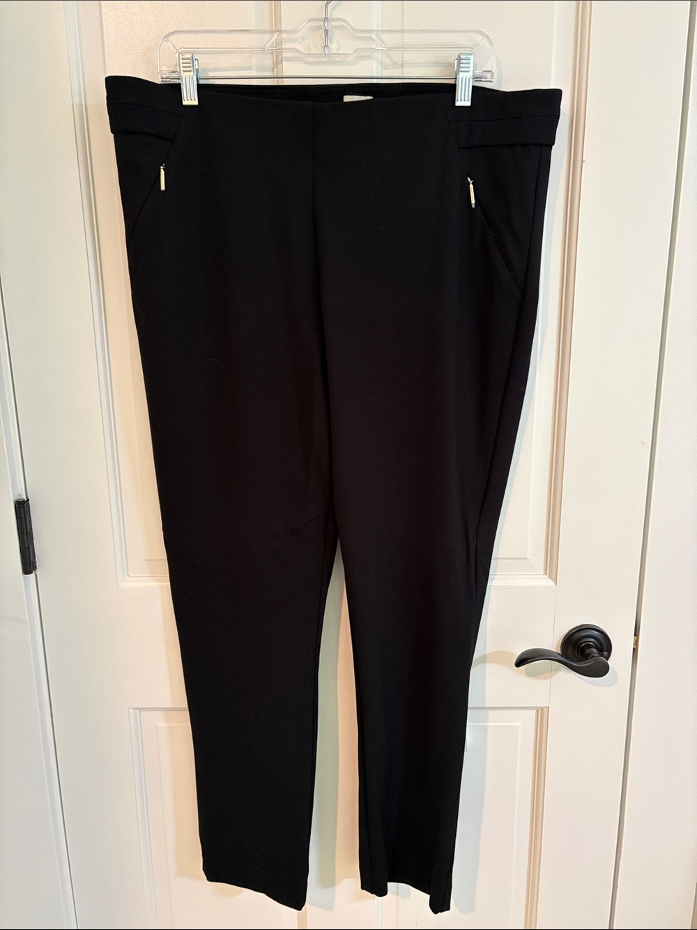 Anne Klein Size XL Black Ponte Knit Pants